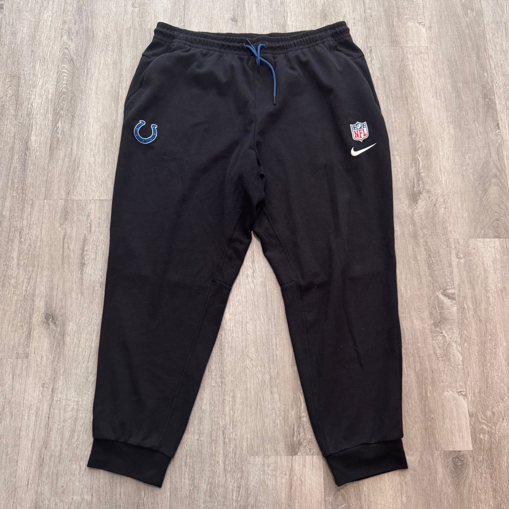 Nike NFL Indianapolis Colts Dri-FIT Joggers Mens XL Black Sweatpants Athletic